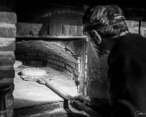 Le fournil de l’Hof ter Musschen Enfournement d'un pâton